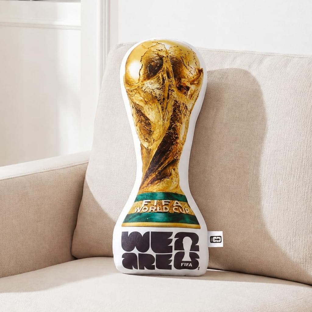 Almofada de Pelúcia do Troféu da Copa do Mundo FIFA 2026 da MESUCA, 14,5 Polegadas, Tamanho Real, Brinquedo de Pelúcia O