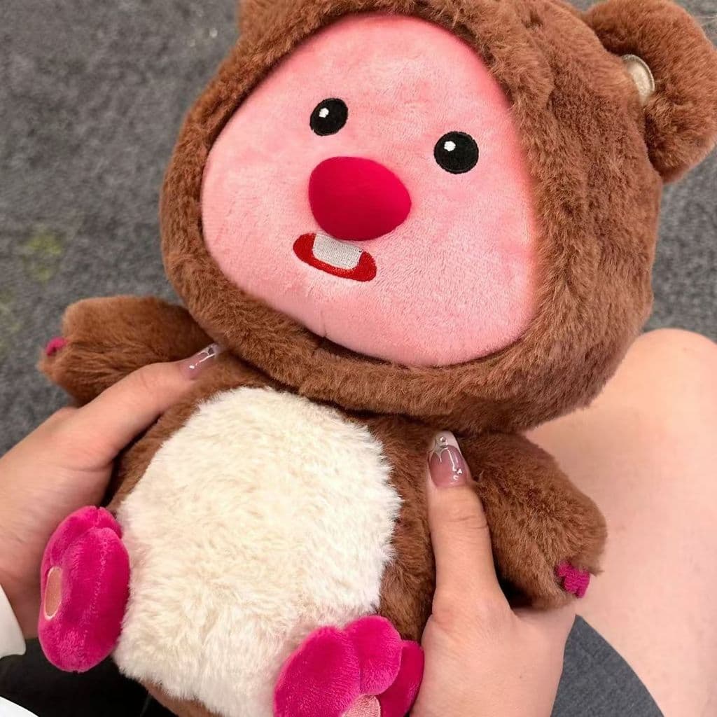 Cross-dressing loopy boneca rubi vestir pequeno castor bonito brinquedo de pelúcia presente de aniversário feminino vest