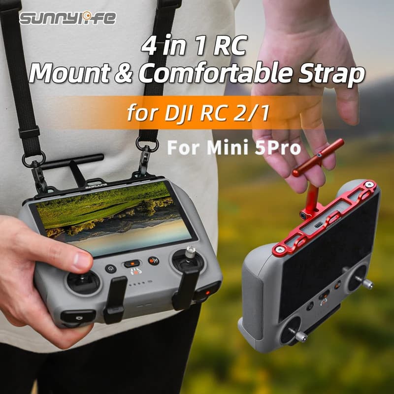 Suporte de Cintura para Controle Sunnylife, Suporte de Mesa, Gancho para Alça de Pescoço, Suporte de Ombro para Mini 4 P