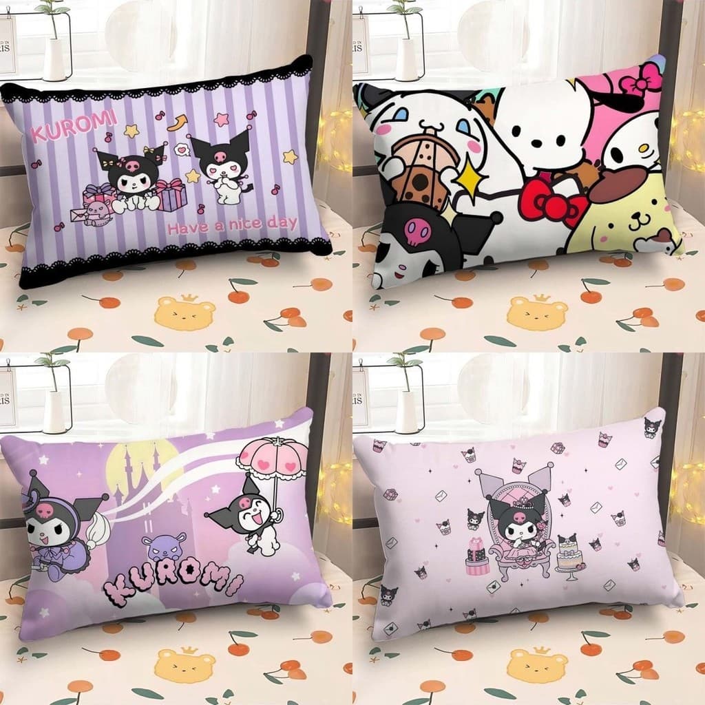 Bonito menina coração dos desenhos animados Kuromi fronha quarto das crianças almofada de cabeceira fronha sala estar so