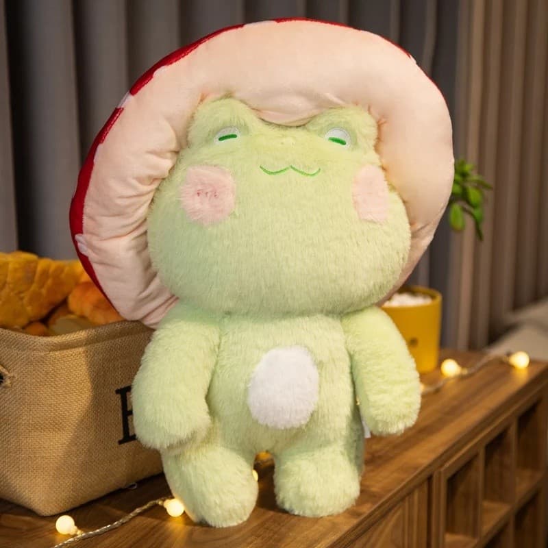 Criativo Cogumelo Sapo Brinquedo De Pelúcia Bonito Sapos Solitários Animal Adorável Cura Boneca Kawaii Travesseiro Macio