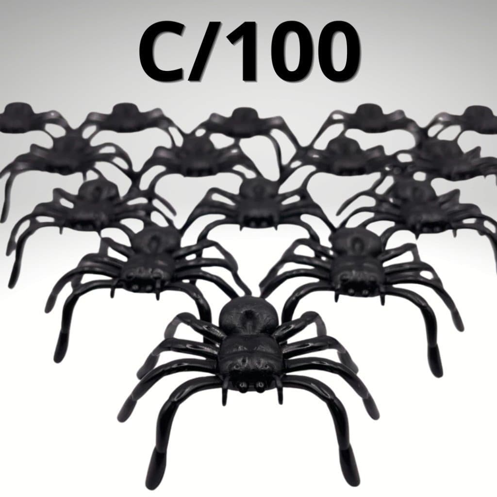 Kit 100 Mini Aranha De Plastico Brinquedo Hallowen Dia Das Bruxas Lembrancinha ANIVERSARIO