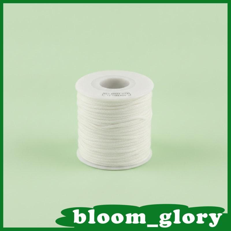 [Bloom_glory] Cordão De Pavio Sem Cera De Combustão Estável , Rolo De Algodão Com Baixo Teor De Cinzas , Cheiro , Fornec