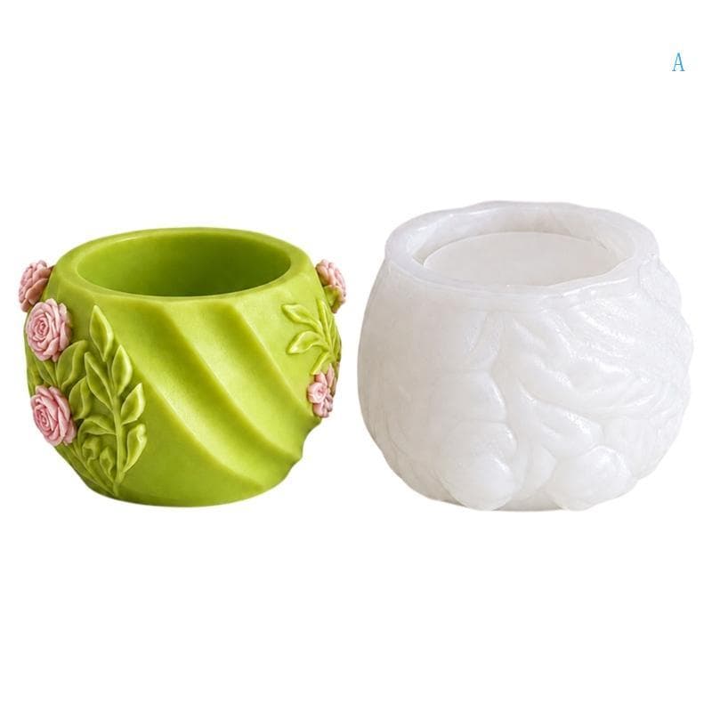 Vaso Flores 3D Ferramenta Cozimento Bolo Silicone Para Forma Plantador Sobremesa Fazendo Enfeite Fo