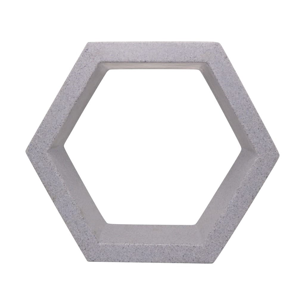 Nicho Sextavado Vouga Decor cor Cinza Pedra 29,5cm x 34cm - CPP1-CP
