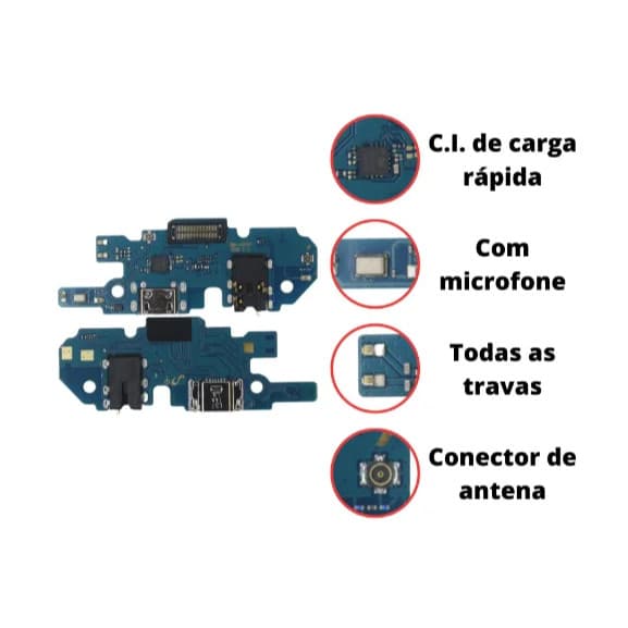 Conector Carga A10 Subplaca Microfone Entr. De Fone