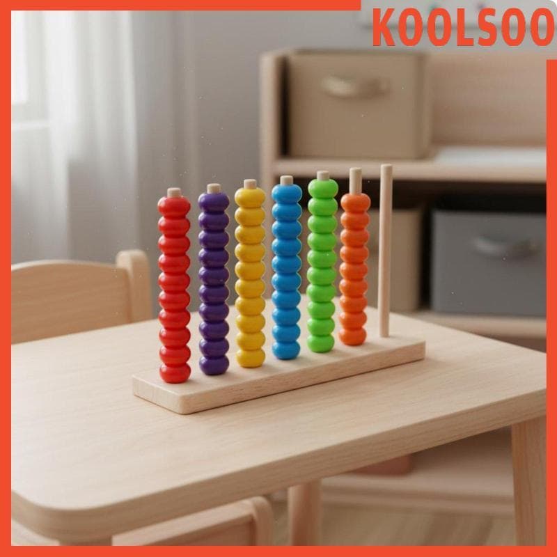 [Koolsoo] Ábaco De Classificação De Cores Habilidades De Coordenação Fina Quadro De Contagem De Contas Brinquedo Matemát