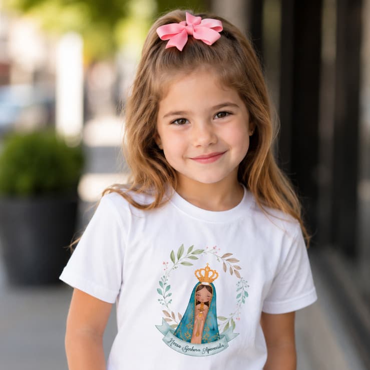 ROUPA INFANTIL NOSSA SENHORA CATOLICA MÃEZINHA DEUS JESUS