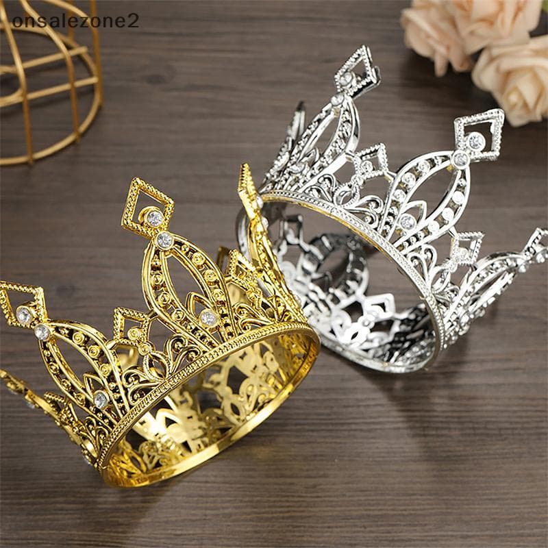 ONS Tiaras De Casamento Nupcial Cristal Pequena Coroa Brithday Bolo Cozimento Cabeça Decorativa Jóias Crianças Pequeno D