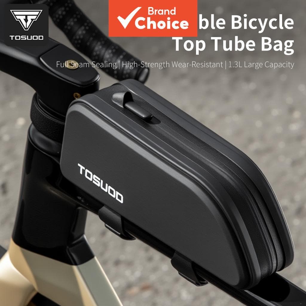 Bolsa de quadro superior à prova d'água de grande capacidade TOSUOD para mountain e road bikes - bolsa de feixe frontal
