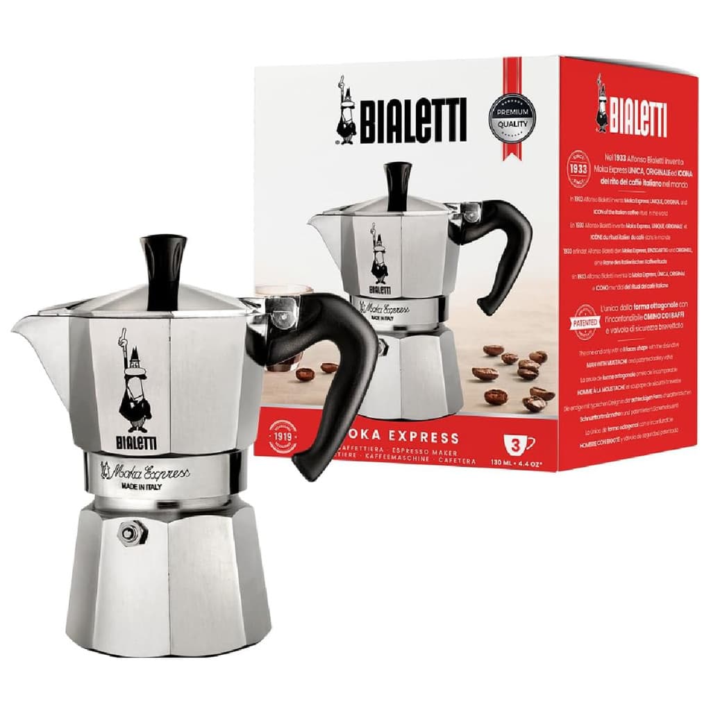 Cafeteira Moka Nuova Express 3 Xícaras Alumínio Bialetti Cafeteira Italiana 3 Xícaras Original