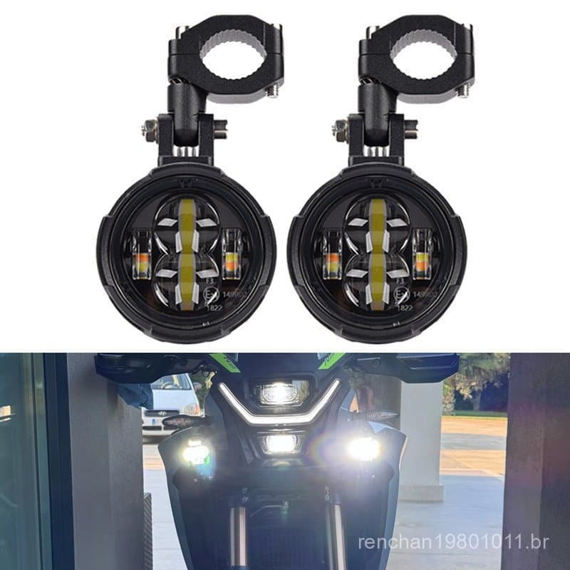 Os faróis de LED para motocicletas são adequados para uso como faróis de longo alcance, luzes de condução, faróis de neb
