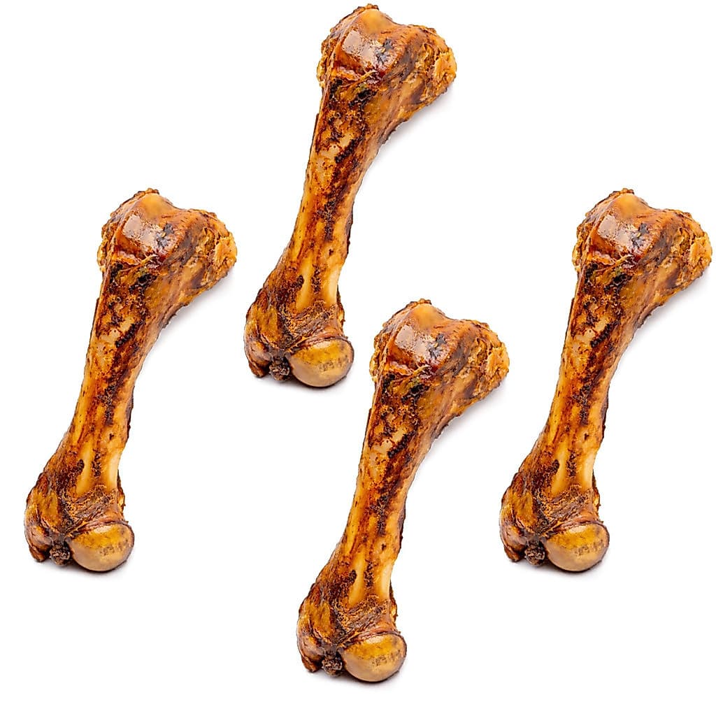 Kit 4 Mordedor Osso Suino 100% Natural Para Cachorro Petisco Pet Desidratado