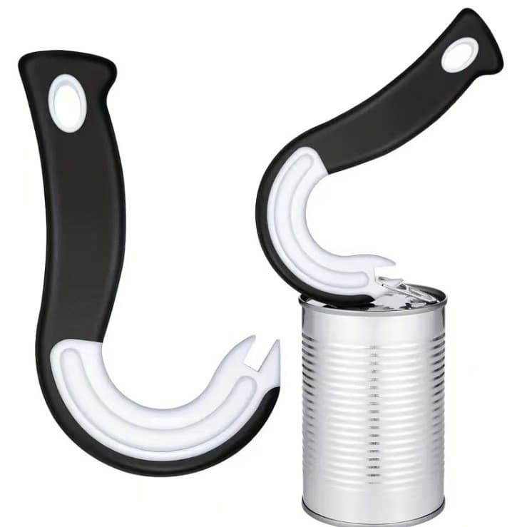 Abridor de latas em forma de gancho, abridor de latas Manual, abridor de garrafas, aparelho de cozinha, economia de trab