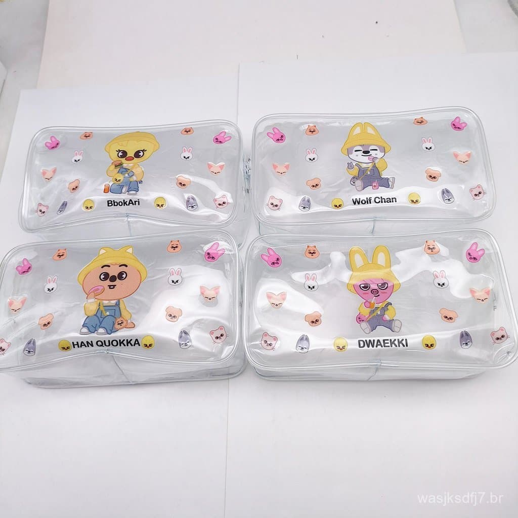 STRAY KIDS skzoo STRAY Crianças Papelaria Armazenamento Bolsa Bolsa PVC Bolsa Caneta