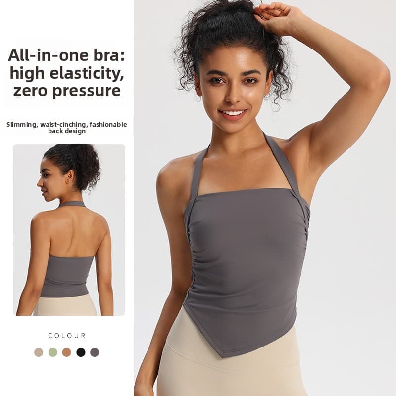 Roupa íntima esportiva Fitness estilo menina quente com decote quadrado