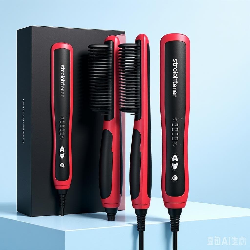 Escova Alisadora Elétrica para Cabelo Masculino - Aquecimento Rápido