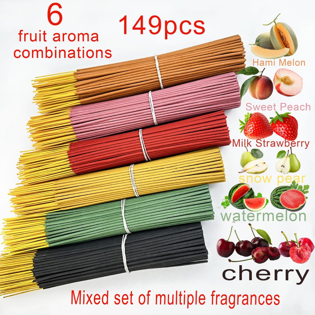 Bastões De Incenso Naturais De 22 Cm | Aromaterapia Pura Para Alívio Do Estresse Lavanda/Capim-Limão/SAKURA/Aroma De Ros