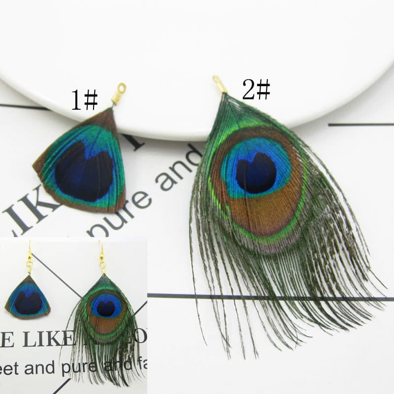 DIY acessórios de jóias artesanais europeu americano Retro pavão pena pequenos olhos brincos acessórios para o cabelo br