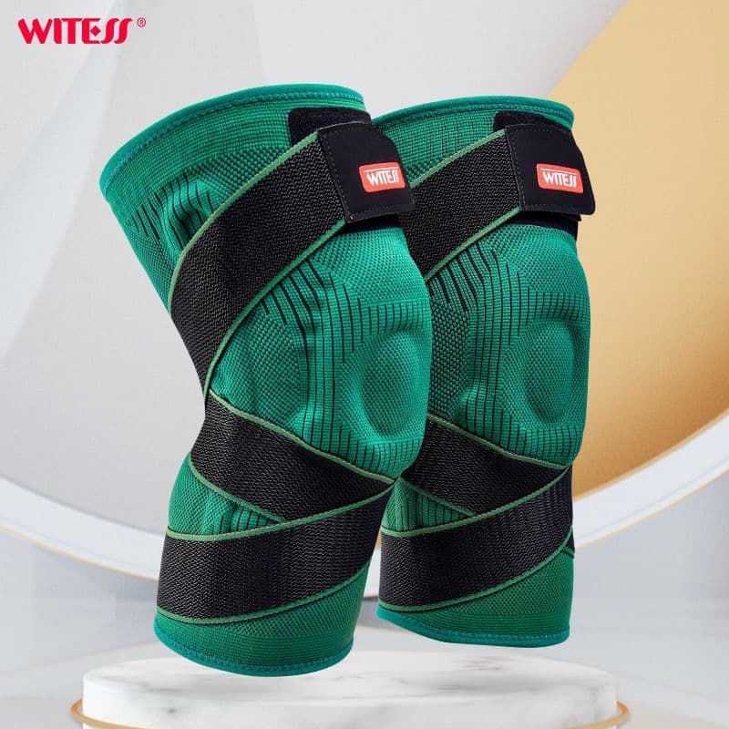 WITESS testemunha esportes joelheiras estilo atado adulto correndo Fitness joelho articulação proteção de absorção de ch