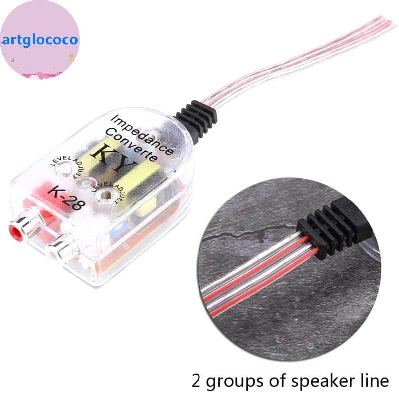 Artglococo 12V Universal Carro Alto A Baixa Impedância Conversor-Falante Para Linha RCA De Peças De Produto De Alta Qual