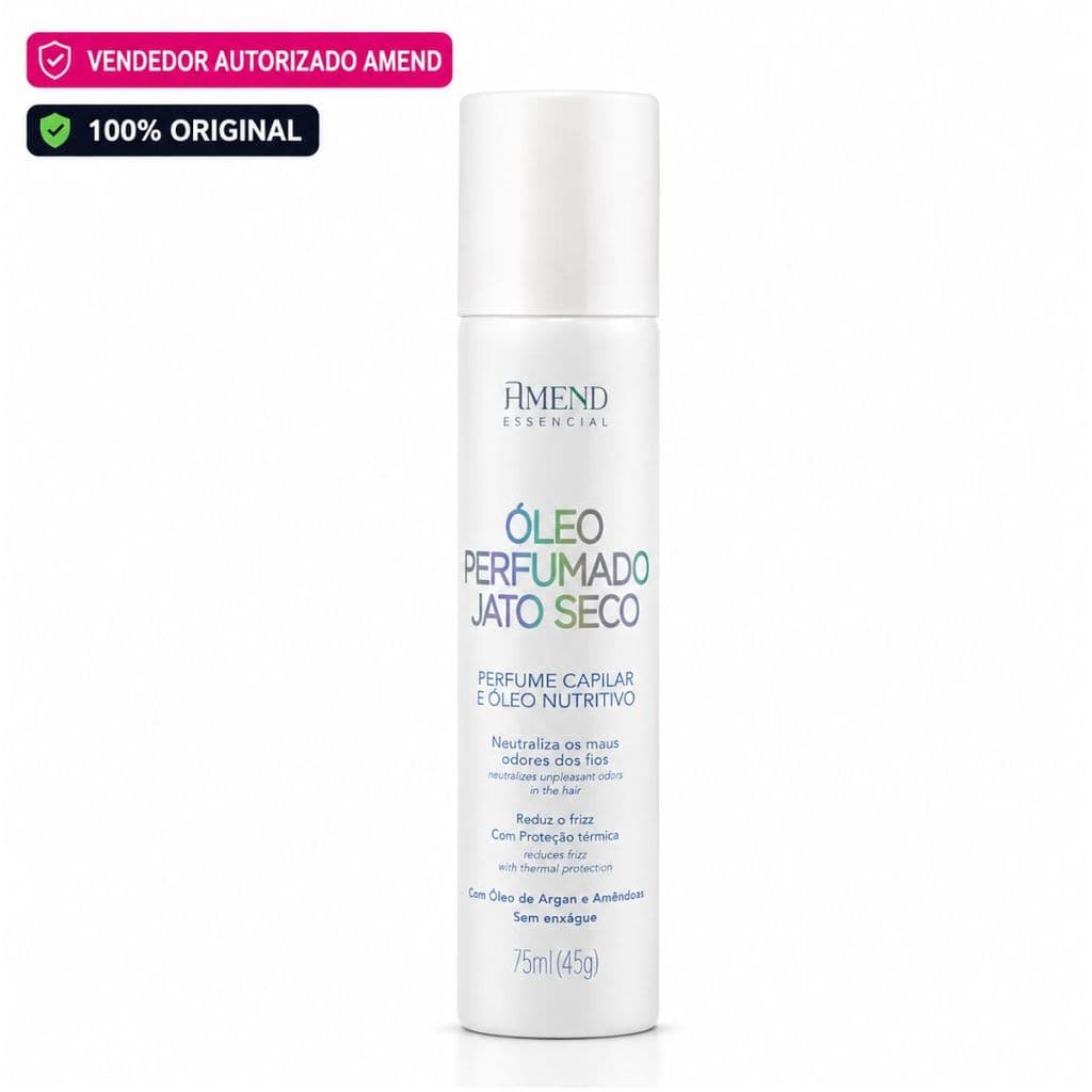 Perfume Capilar e Óleo Nutritivo Amend Essencial Óleo Perfumado Jato Seco - 75ML
