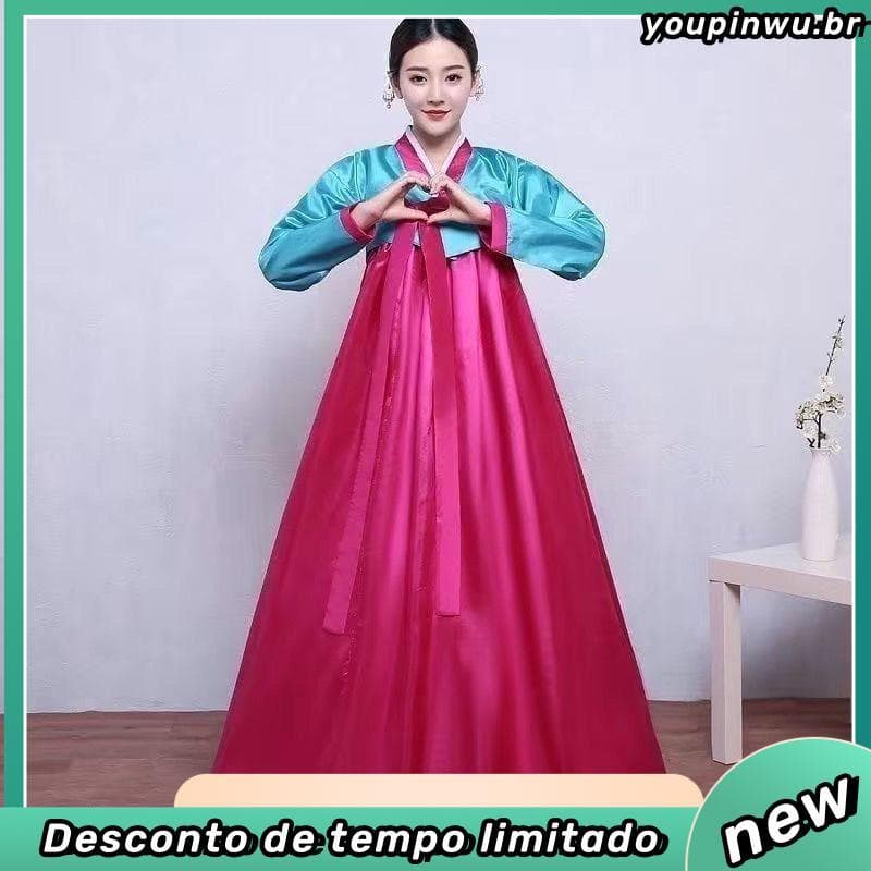 Novo estilo melhorado coreano tradicional senhoras palácio casamento desempenho diário Hanbok roupas étnicas coreanas tr