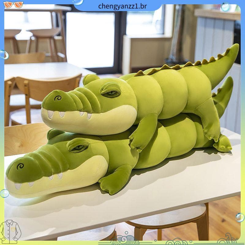 Engraçado bonito boneca dinossauro brinquedo de pelúcia grande boneca menina cama dormir travesseiro boneca crocodilo Su