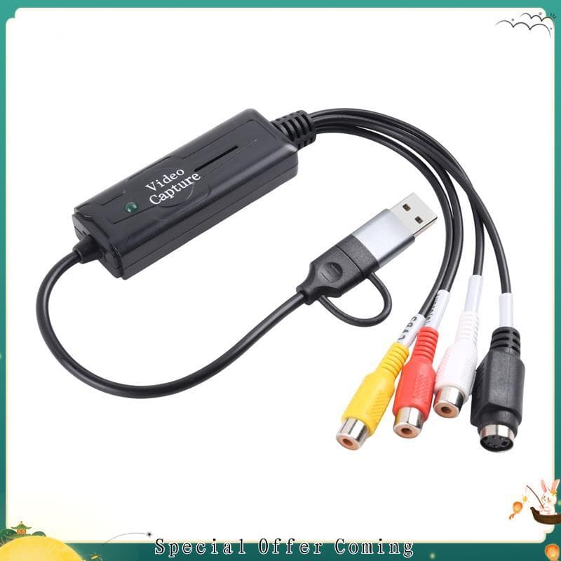 Adaptador De Placa De Captura De Vídeo AV S USB 2.0 Type C Composto Para Câmera OBS PC