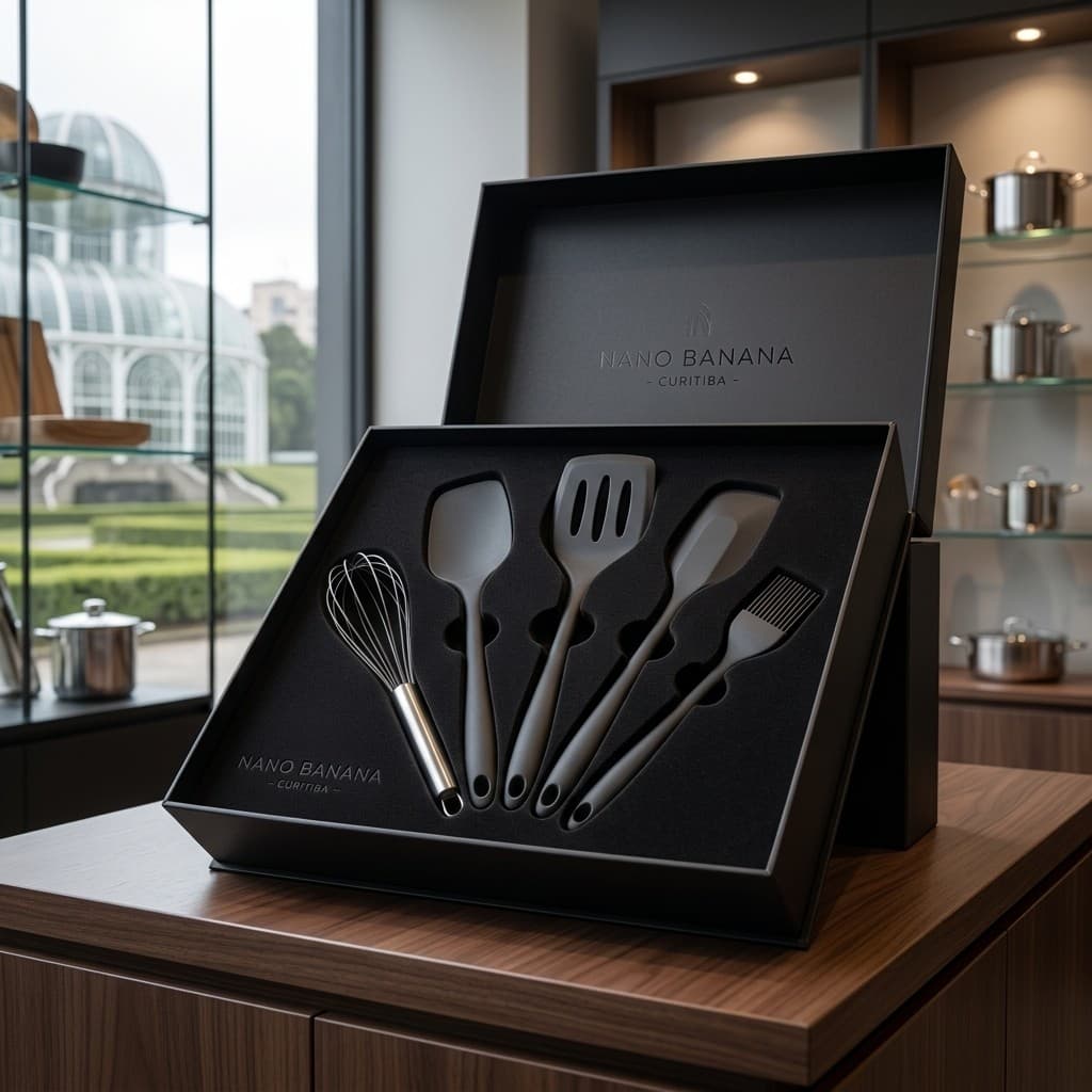 Conjunto Utensílios Culinários Silicone 5 Peças Espátula Padrão Pincel Fouet Raspadora Para Cozinhar E Confeitaria