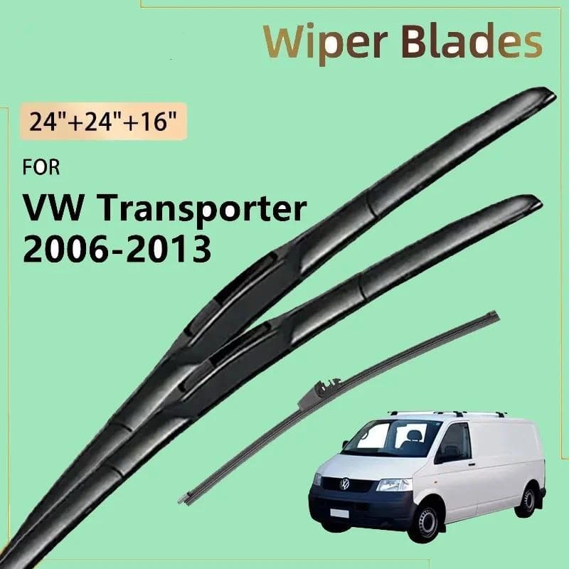 3 Lâminas De Limpador Dianteiras E Traseiras Para Volkswagen VW Transporter T5 Multivan 2006-2013 2011 2010 2008 2007 Pe