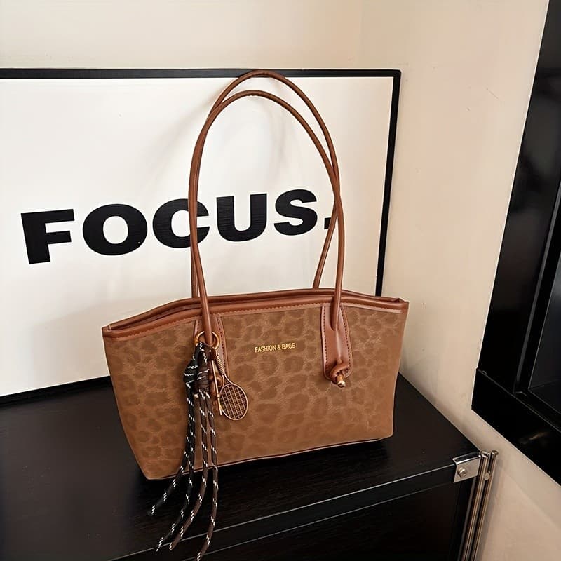 Bolsa embreagem outono inverno Retro nicho leopardo impressão saco feminino 2025 novo estilo Commuter All-Match um ombro