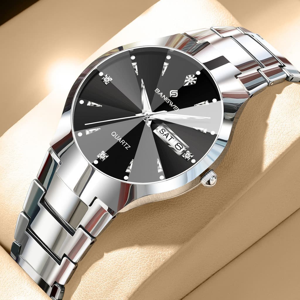 LIGE Relógio Feminino Fashion Com Mostrador De Diamante Para Casal De Quartzo
