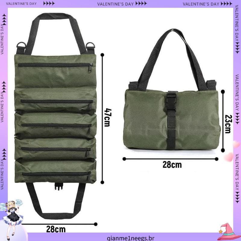 Kit de ferramentas de hardware para carro, multicamadas, portátil, rolo, reparo, eletricista, multifuncional, bolsa de a