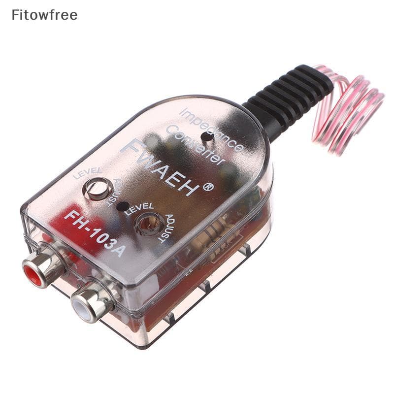 FITOW Sinal De Alto-Falante Nível Para Adaptador RCA De Baixo Áudio Do Carro Conversor De Subwoofer A FE