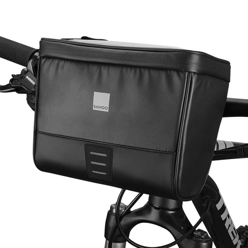 SAHOO Equitação Grande Capacidade Mountain Bike Bolsa Scooter Frente Bolsa Cabeça de Bicicleta Dobrável Bolsa Bicicleta