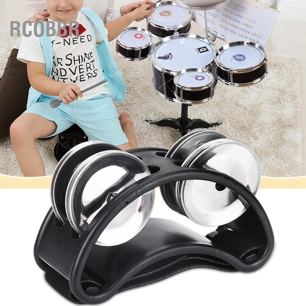 Rcobbr Instrumento de percussão de pandeiro Irfora com sinos de metal brilhante para conjuntos acústicos e sessões de