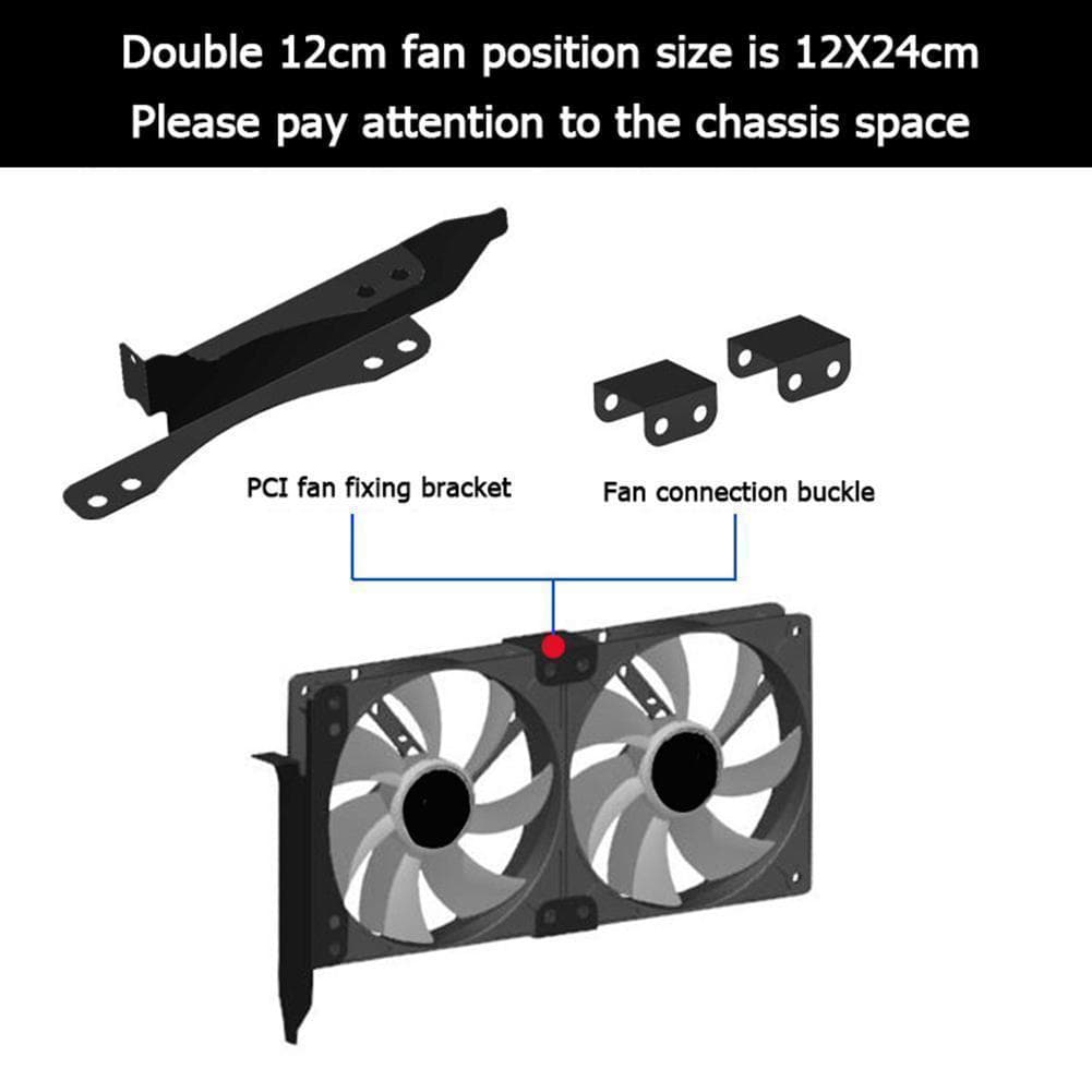 Suporte Para Ventilador GPU Montagem PCI Slot Rack De Resfriamento Desktop PC 120mm