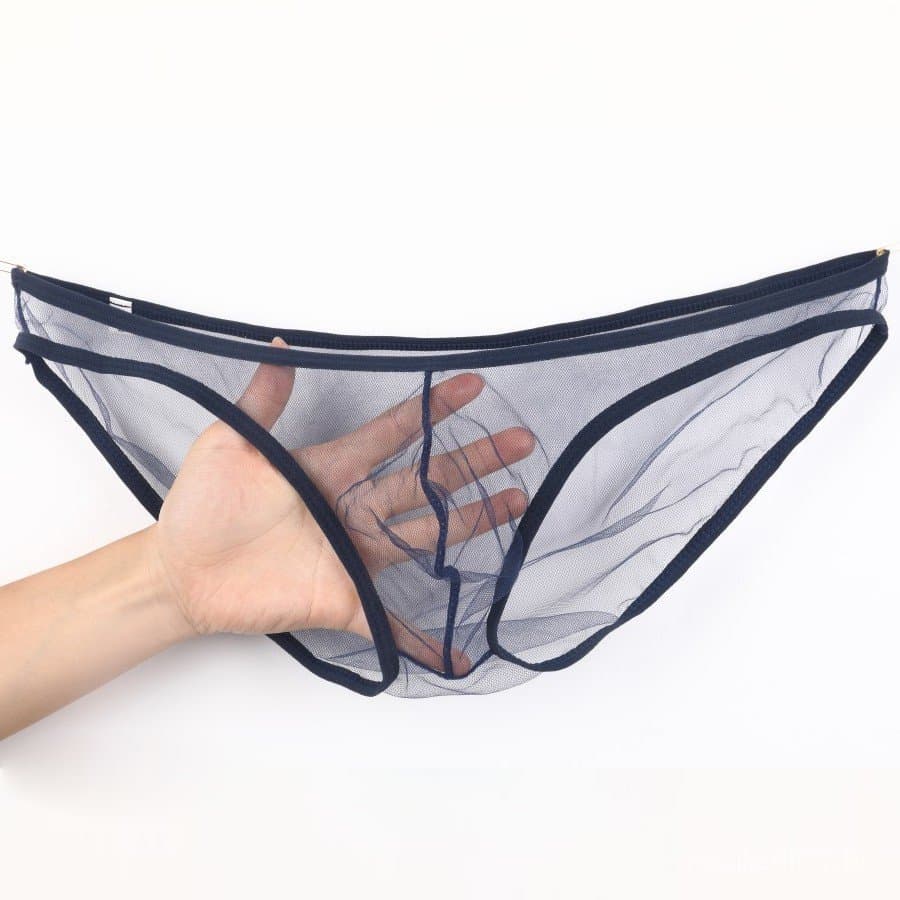 Roupa íntima masculina ultra-fina, transparente e respirável com design de volume em forma de U.