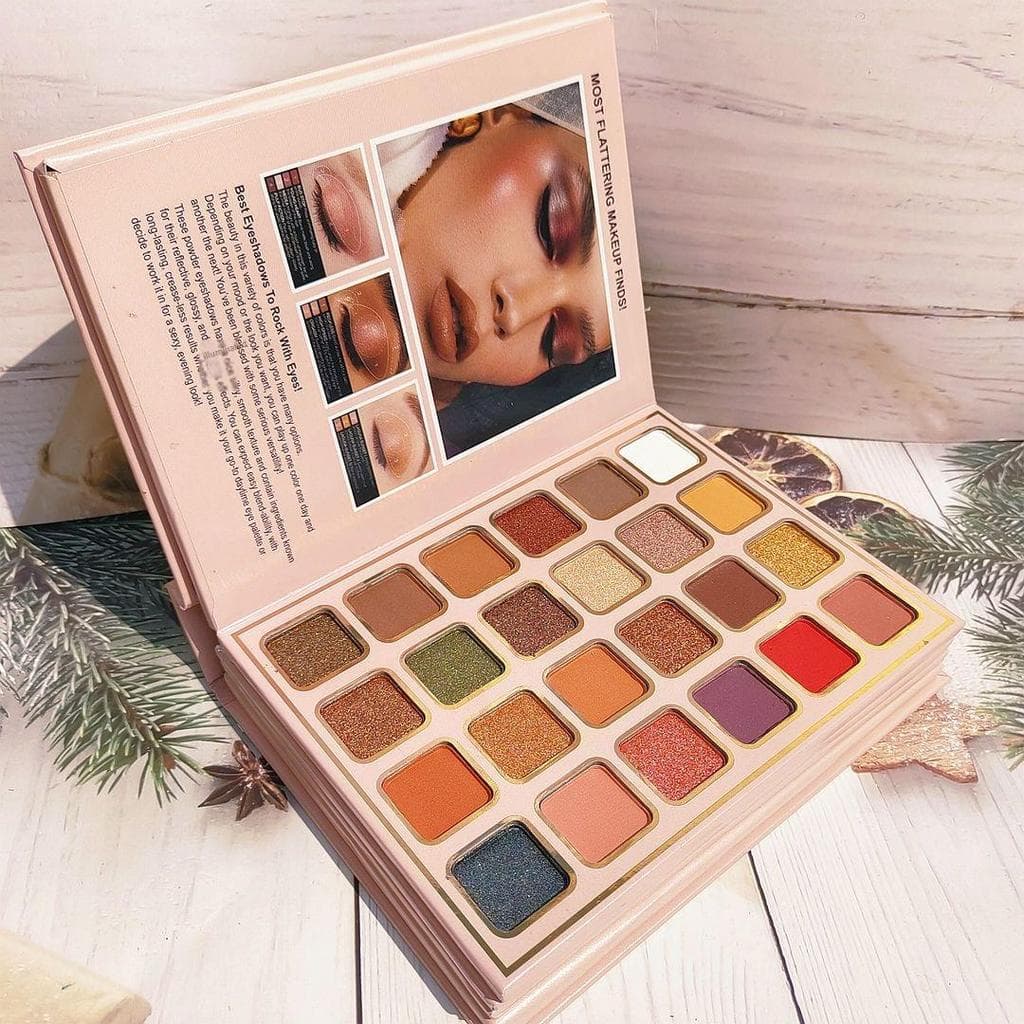 Paleta de maquiagem perolada fosca sombra seis cores Blush creme reparador de alto brilho