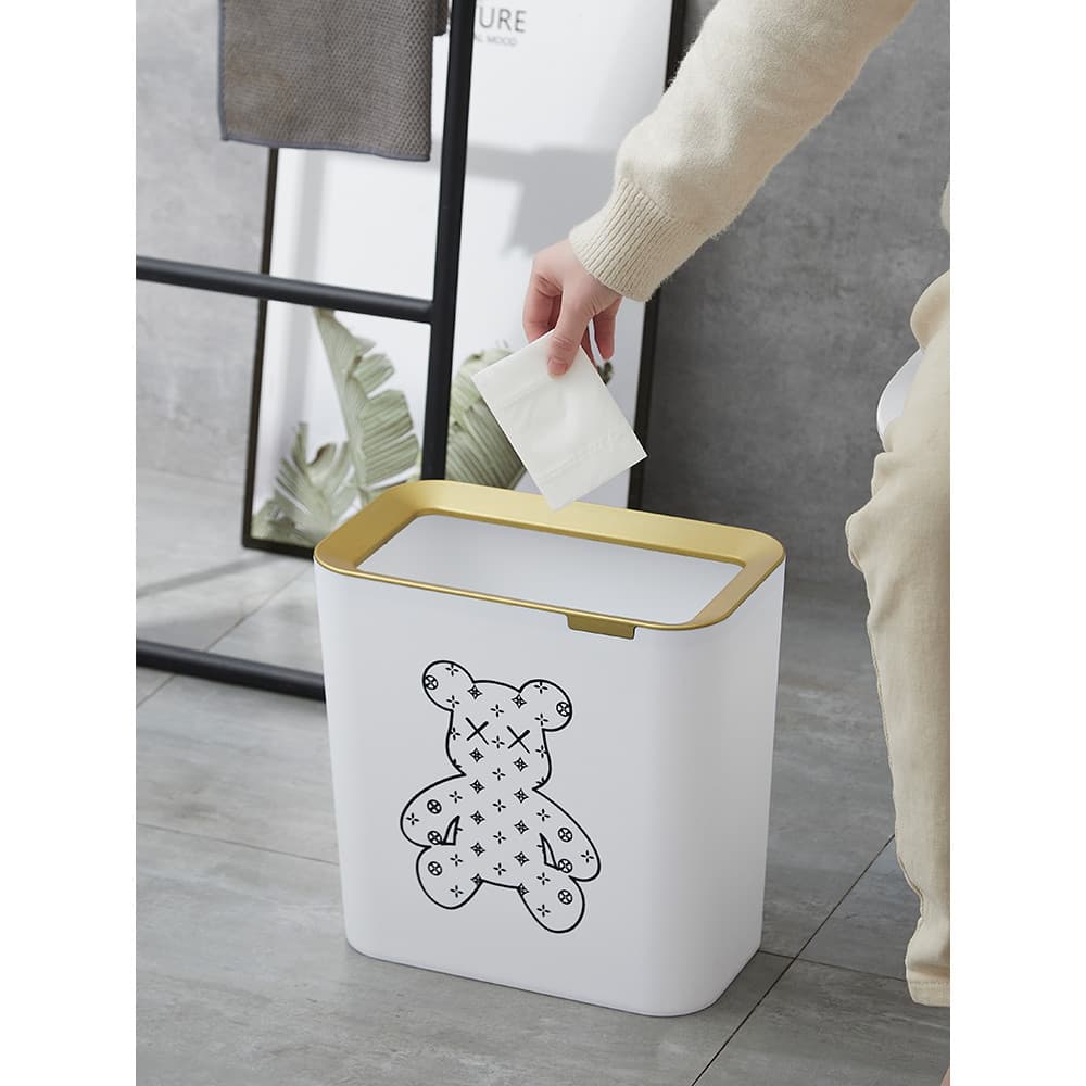 Lata de lixo doméstica sala de estar quarto simples ins estilo de alto valor caixa de papel higiênico estreita pequena l