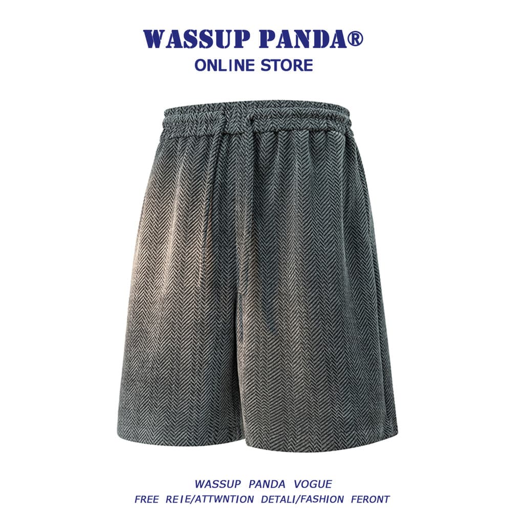 WASSUP PANDA Ice Sense Fino Casual Calças de Cinco Pontos Homens 2026 Verão Novo Estilo Street Wear All-Match Shorts Ret