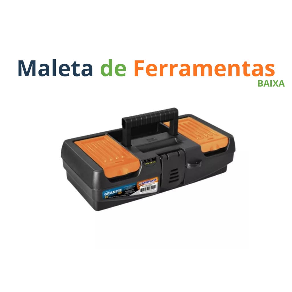 Maleta Caixa de Ferramentas Granite Pro Baixa 13" Resistente Reforçada