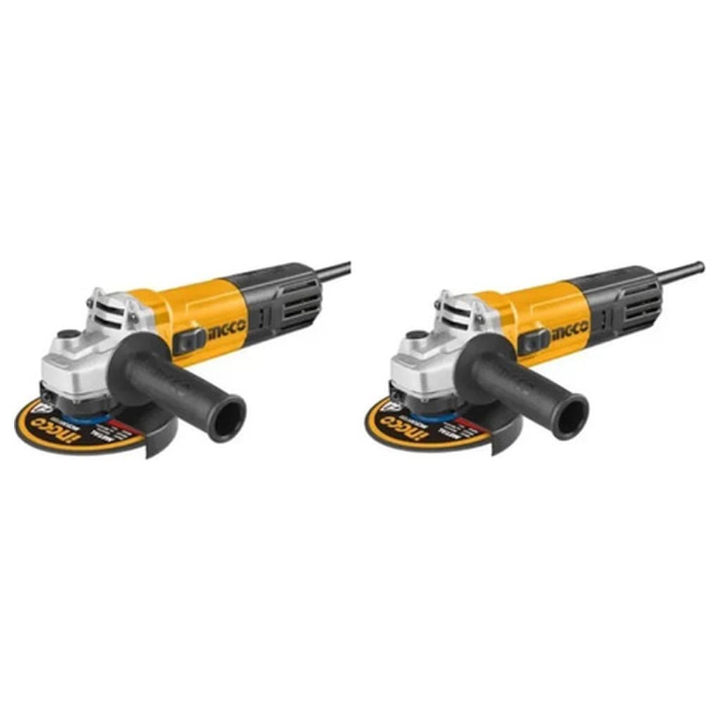 Kit 2 Esmerilhadeira Angular Ingco 5 Polegadas 900W Velocidade Variável 110V AG90028-9 Laranja