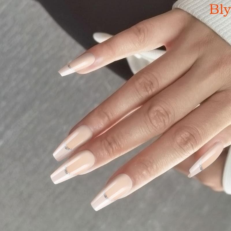 Bly Bailarinas Prensa Caixão Unhas Colas Francesas Para Falsas Artificiais
