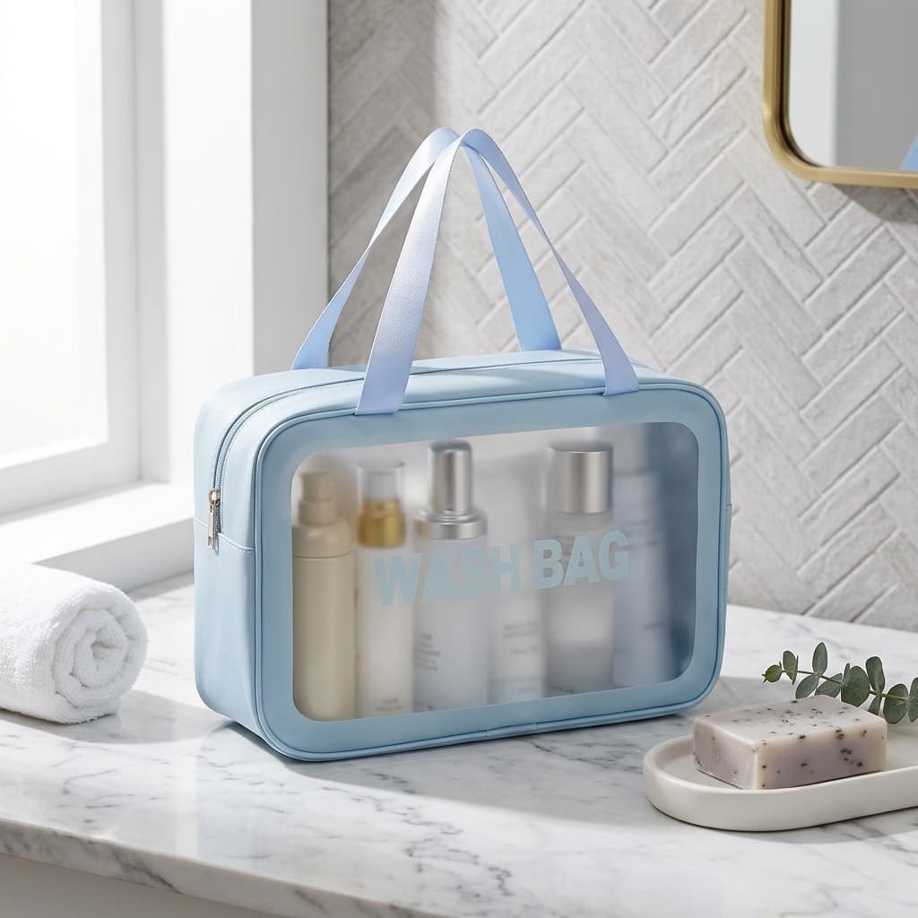 Bolsa Necessaire De Academia E Treino Impermeável Transparente Para Maquiagem E Higiene