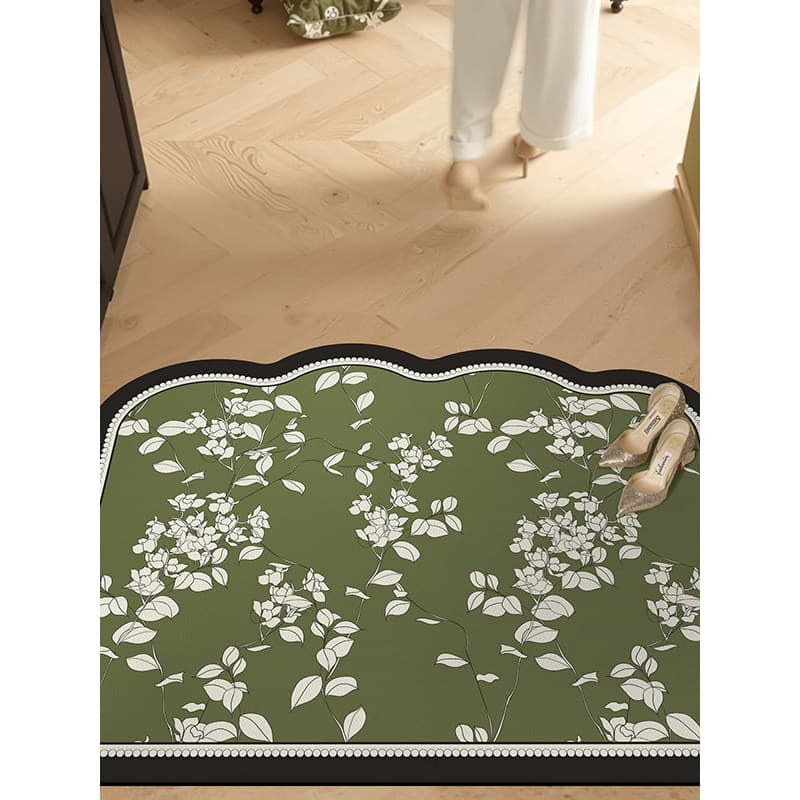 Tapete de porta de entrada de flores, novo estilo, luz de entrada, estilo luxuoso, tapete doméstico cortável, lama de di
