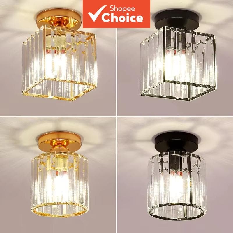Luminária de Cristal de Acrílico Cobreado em Cril doce e bela! Luminária de Teto de Cristal Luz de Corredor Luxuosa para