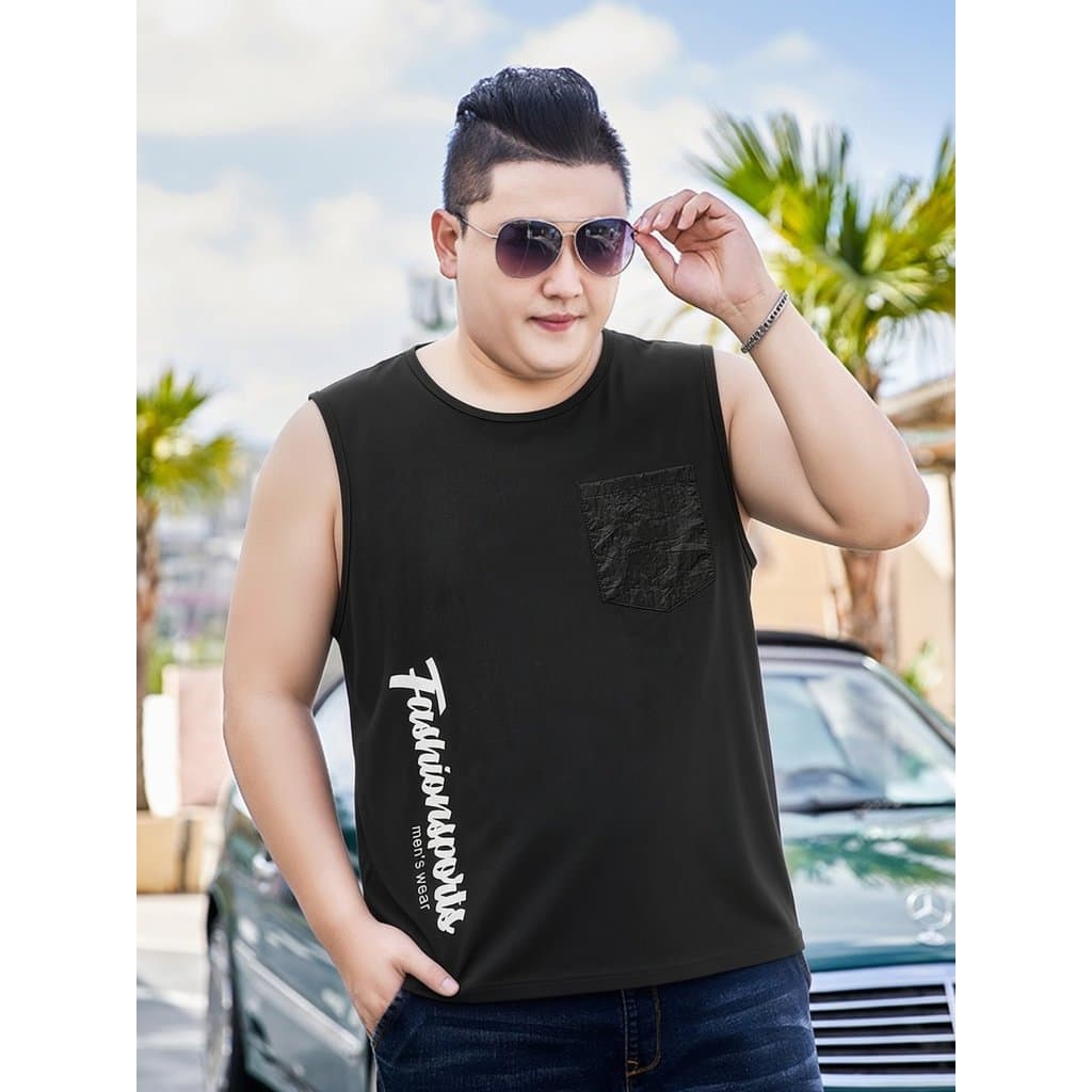 Tamanho grande de secagem rápida colete fino solto na moda único verão sem mangas camiseta obesidade Fitness Casual cole