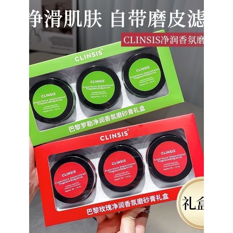 Clinis Fragrância Esfoliante Corporal Esfoliante Floral Suave Limpeza Hidratante Hidratante Esfoliante